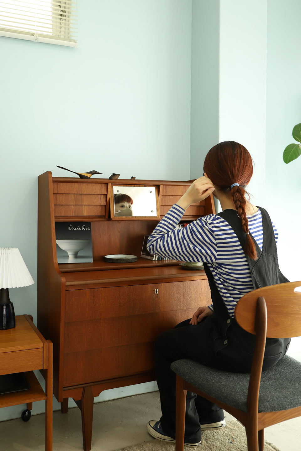 Danish Vintage Writing Bureau with Mirror Dresser/デンマークヴィンテージ ライティングビューロー ドレッサー 北欧家具