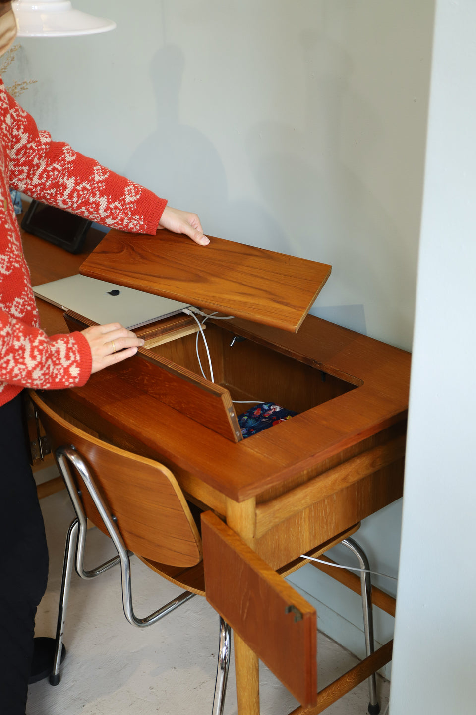 Danish Vintage Extension Desk/デンマークヴィンテージ エクステンションデスク 机 テーブル 北欧家具