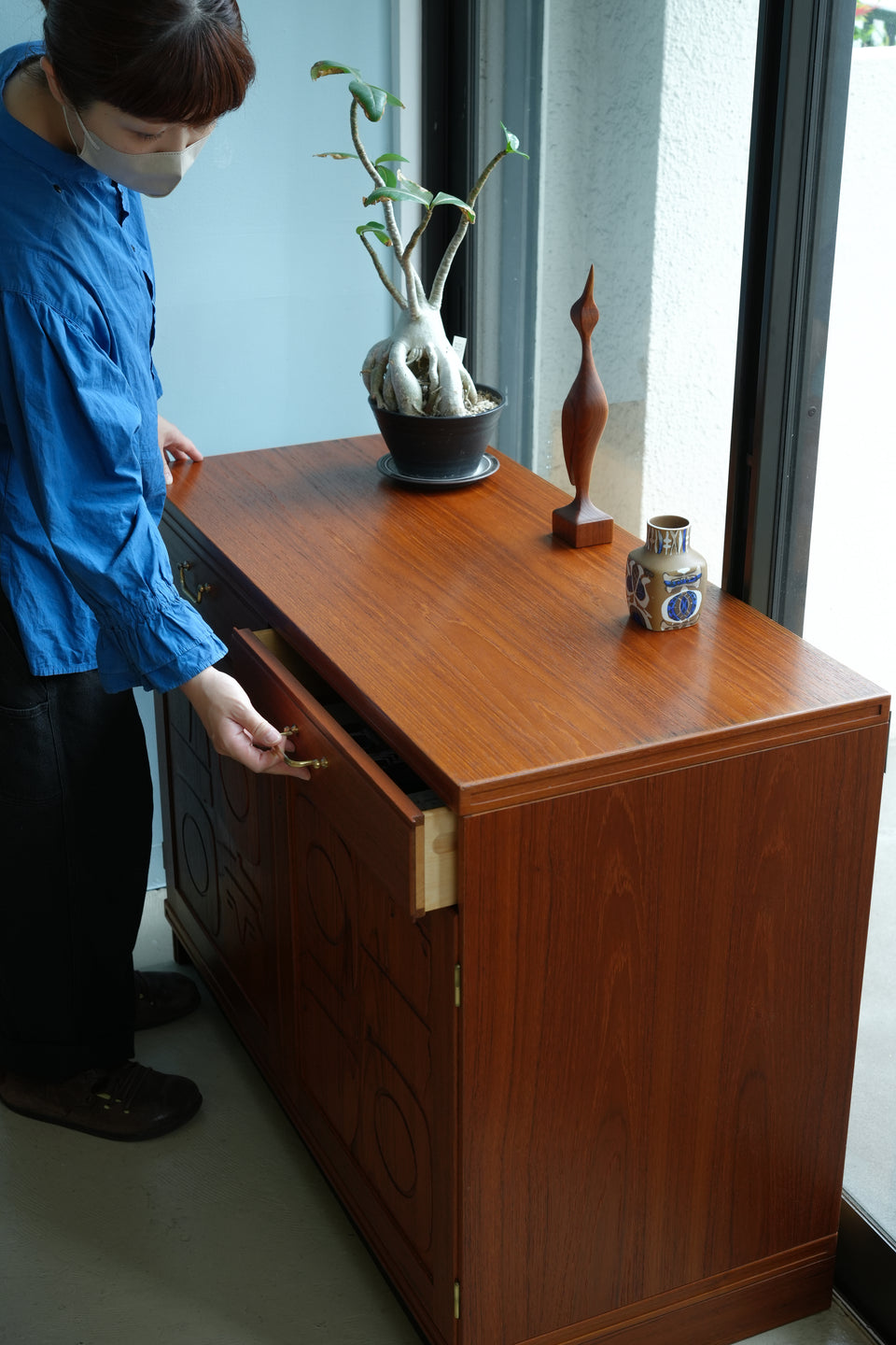 Yngve Ekstrom Krus Bookcase Cabinet AB Westbergs Mobler/スウェーデンヴィンテージ イングヴ・エクストローム ブックケース キャビネット