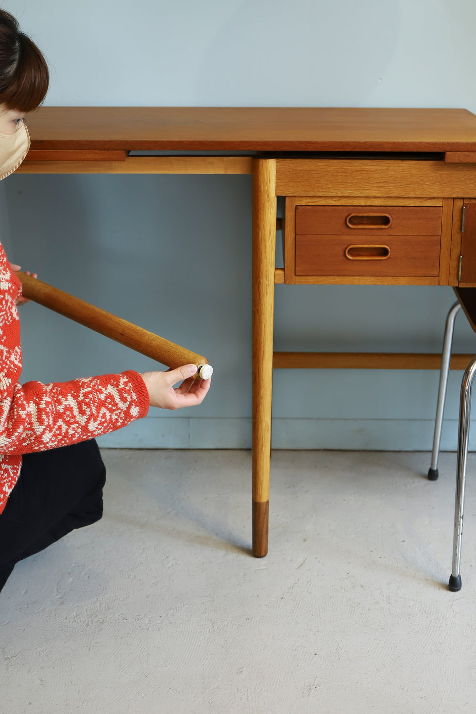 Danish Vintage Extension Desk/デンマークヴィンテージ エクステンションデスク 机 テーブル 北欧家具