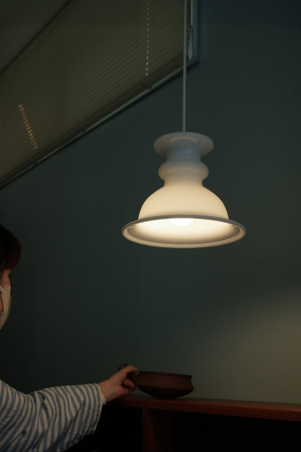 Vintage Holmegaard Pendant Light Tivoli Small White/ホルムガード チボリ ペンダントライト デンマークヴィンテージ