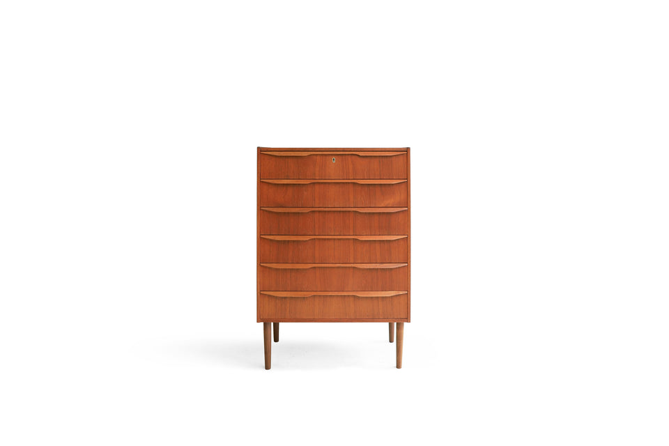 Danish Vintage 6Drawer High Chest/デンマークヴィンテージ ハイチェスト 6段 北欧家具 チーク材