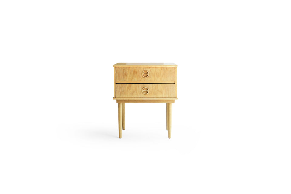 Danish Vintage Small Side Chest Oakwood/デンマークヴィンテージ スモールサイドチェスト 2段 オーク材