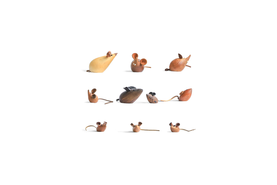 Danish Vintage Wooden Miniature Mouse Objet/デンマークヴィンテージ 木製 ネズミのオブジェ 北欧インテリア