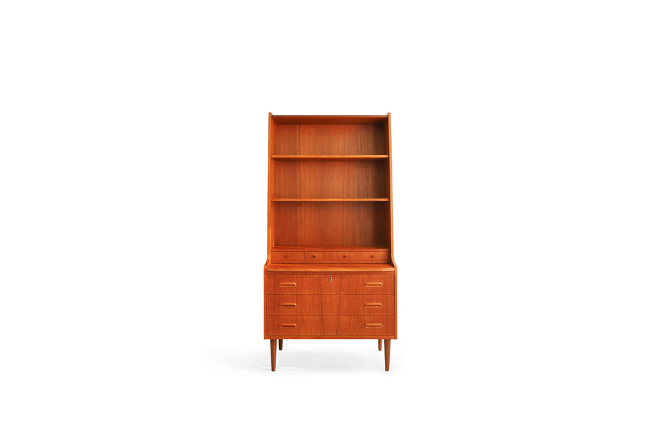 Danish Vintage Bookcase Writing Bureau/デンマークヴィンテージ ブックケース ライティングビューロー チーク材 北欧家具