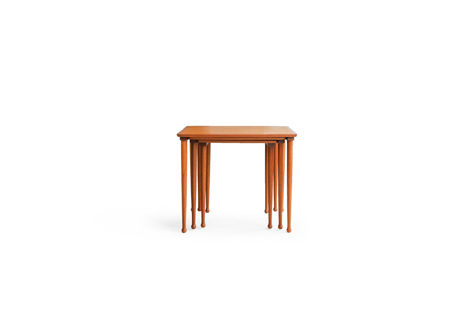 Danish Vintage Møbelintarsia Nesting Table No.22/デンマーク ヴィンテージ ネストテーブル チーク材 北欧家具