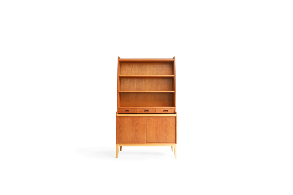 北欧ヴィンテージ ブックケース ビューロー 本棚 シェルフ/Scandinavian Vintage Bookcase Bureau –  FURUICHI/古一