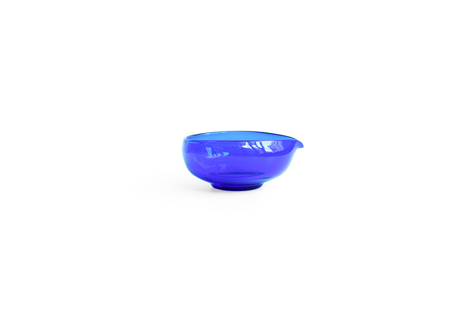 Kawakami Kyoichiro Bright Blue Glass Bowl/河上恭一郎 瑠璃片口鉢 ガラス工芸