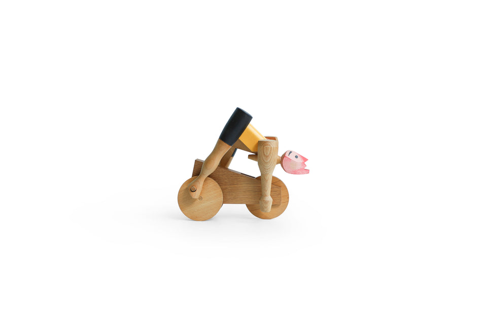 Miroslav Trejtnar Wooden Art Toy Cyclist/ミロスラフ・トレイトナル 木製アートトイ サイクリスト 玩具 チェコ