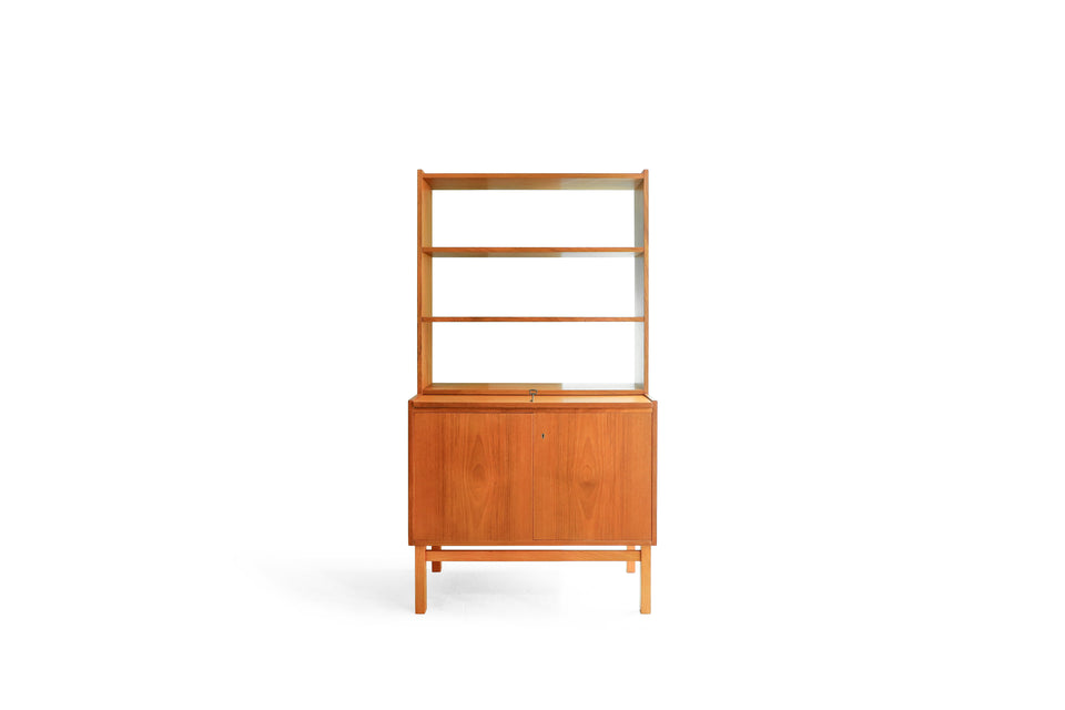 Swedish Vintage Bookcase Writing Bureau/スウェーデンヴィンテージ ブックケース ライティングビューロー オープンシェルフ 北欧家具