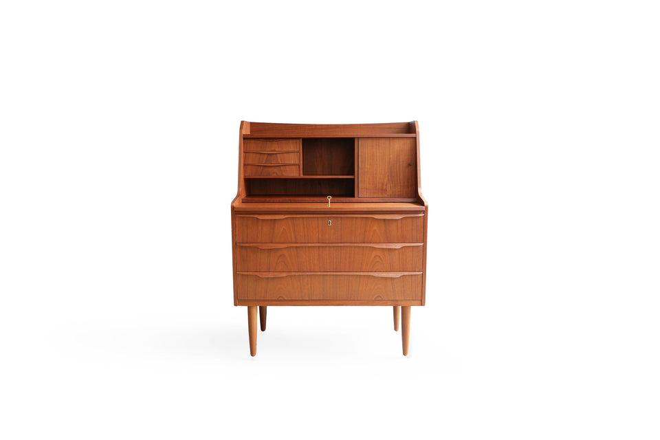 Teak Writing Bureau with Mirror Danish Vintage/デンマークヴィンテージ ライティングビューロー ドレッサー チーク材