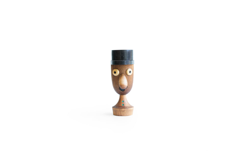 Vintage Wooden Doll Piggy Bank/ヴィンテージ 木製人形 貯金箱 レトロ