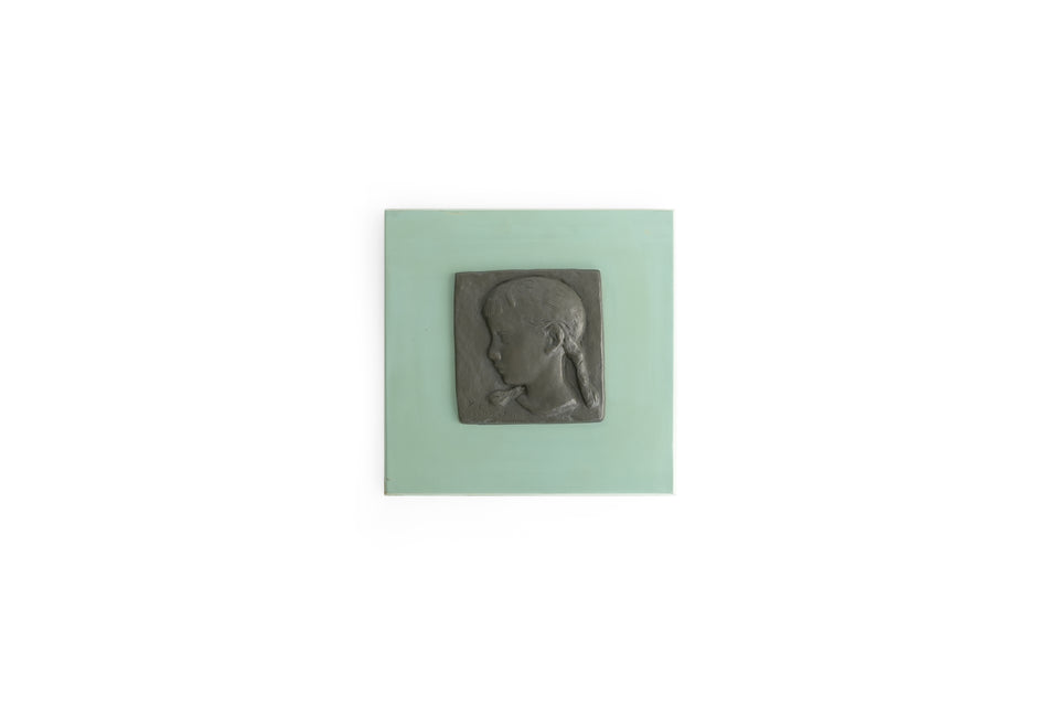 Yasutake Funakoshi Bronze Relief/舟越保武 レリーフ ブロンズ 少女 彫刻