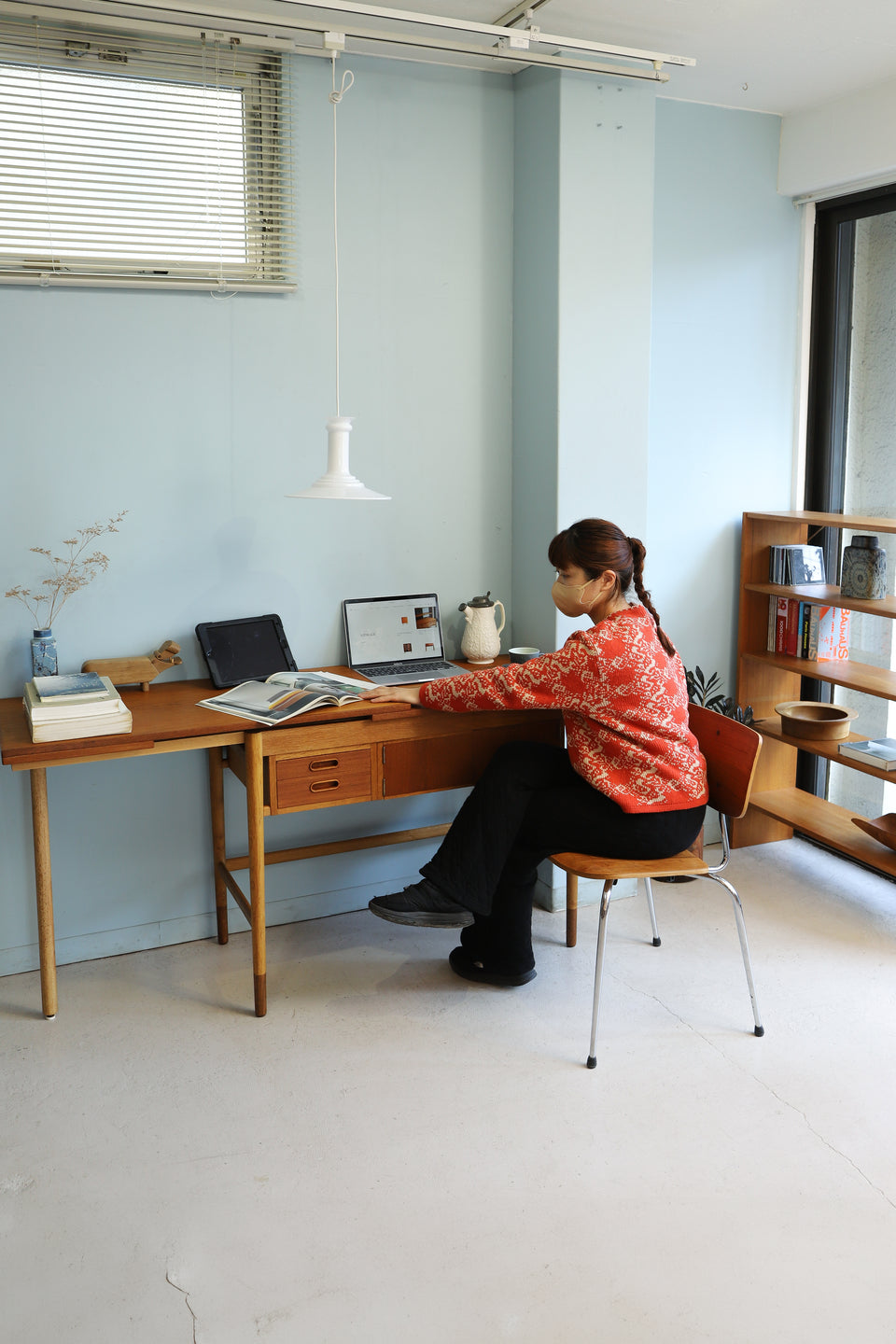 Danish Vintage Extension Desk/デンマークヴィンテージ エクステンションデスク 机 テーブル 北欧家具