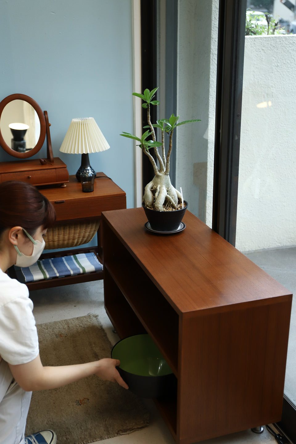 Japanese Vintage Teakwood Low Shelf/ジャパンヴィンテージ 本棚 ローボード チーク材