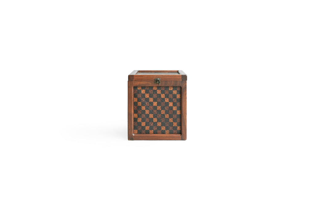 チークボックス 格子模様 収納/Checker Pattern Teak Box – FURUICHI/古一