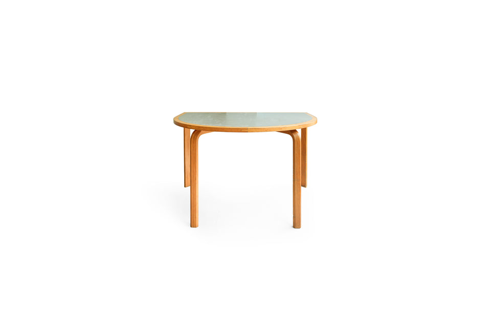 Farstrup Table Half Round Table Linoleum Top/ファーストラップ リノリウムトップ テーブル デンマークヴィンテージ