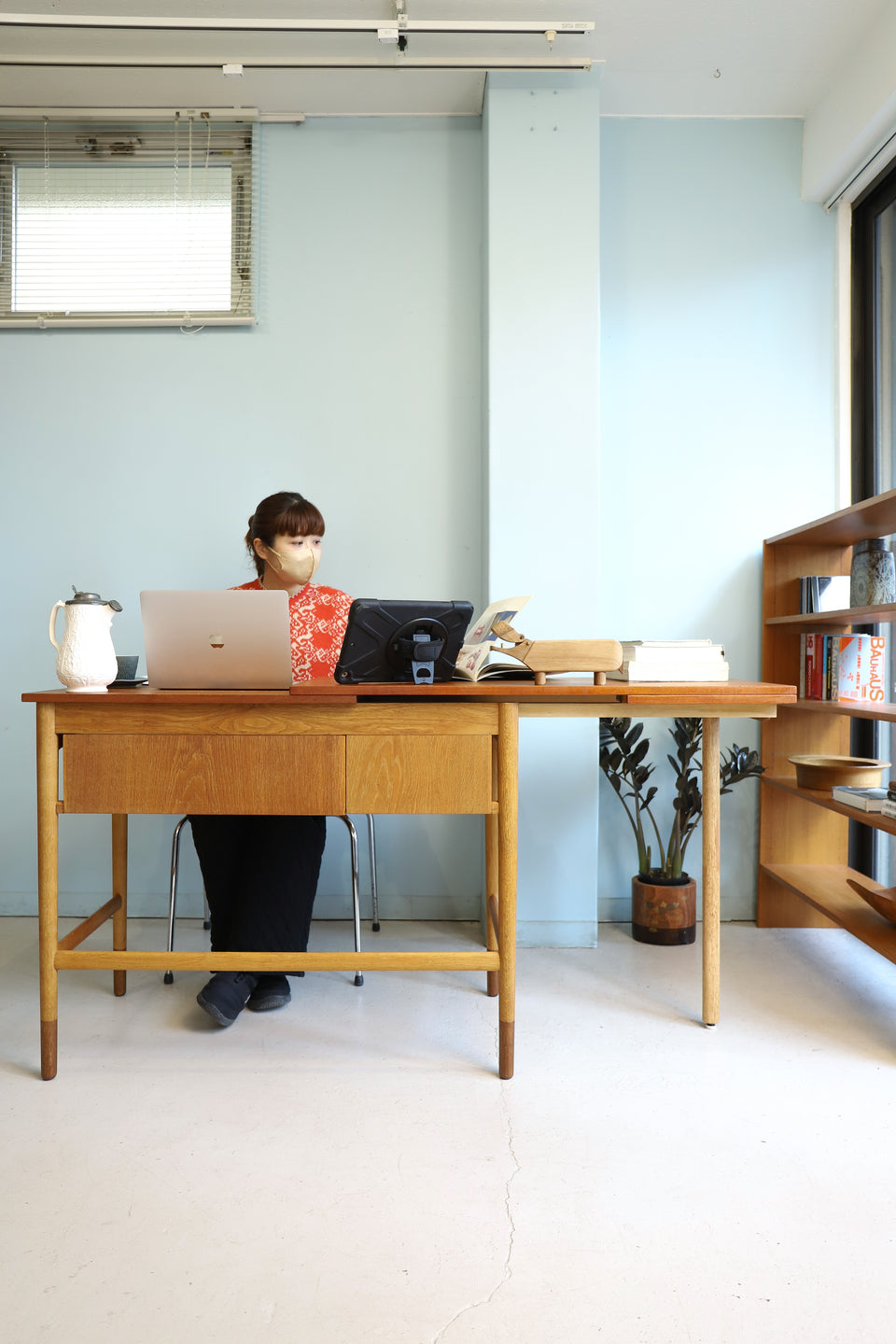 Danish Vintage Extension Desk/デンマークヴィンテージ エクステンションデスク 机 テーブル 北欧家具