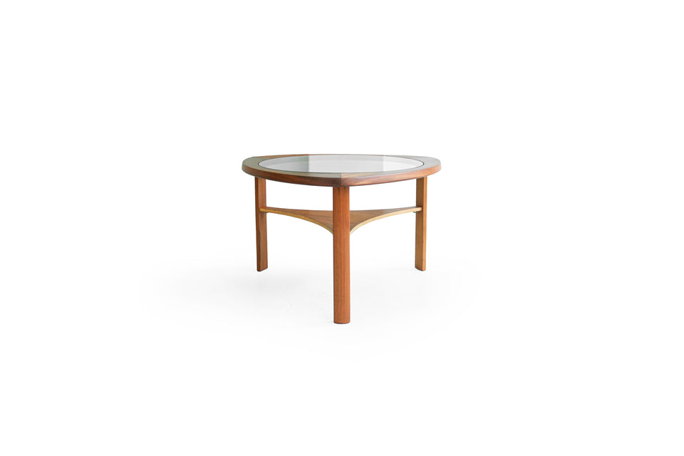 UK Vintage Glass Top Triangle Coffee Table/イギリスヴィンテージ ガラストップ トライアングル コーヒーテーブル