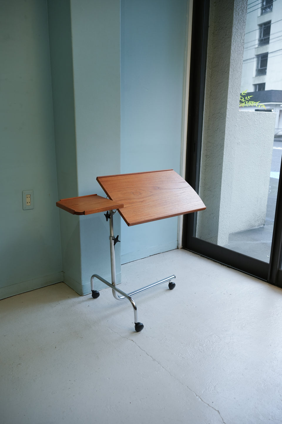 Adjustable Caster Table Danish Vintage /キャスターテーブル デンマークヴィンテージ チーク材
