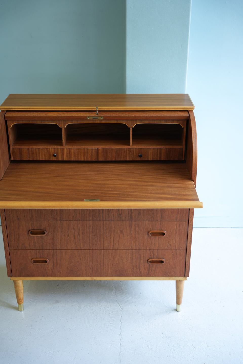 Rolltop Writing Bureau Swedish Vintage/スウェーデンヴィンテージ ロールトップ ライティングビューロー 北欧家具