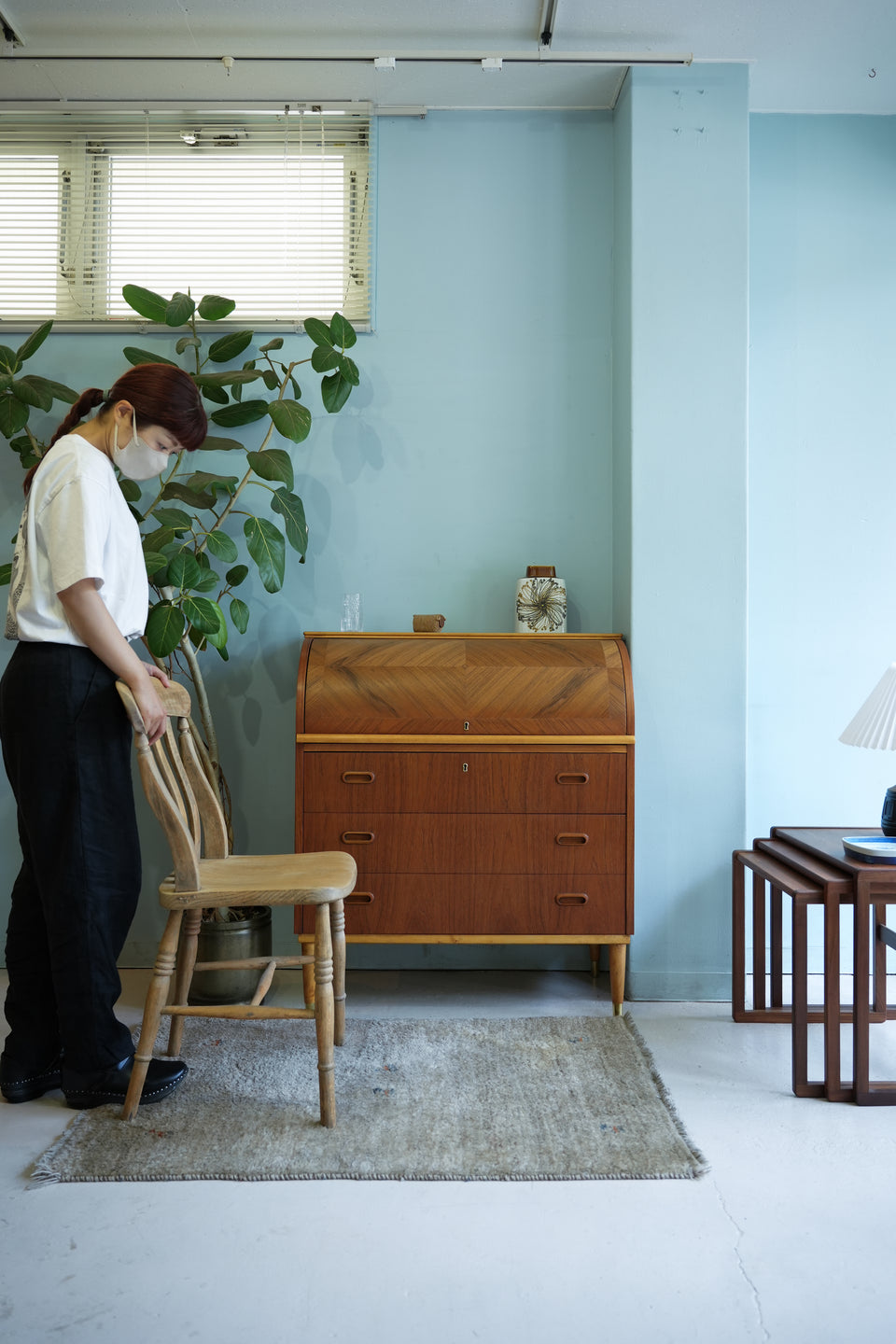 Rolltop Writing Bureau Swedish Vintage/スウェーデンヴィンテージ ロールトップ ライティングビューロー 北欧家具