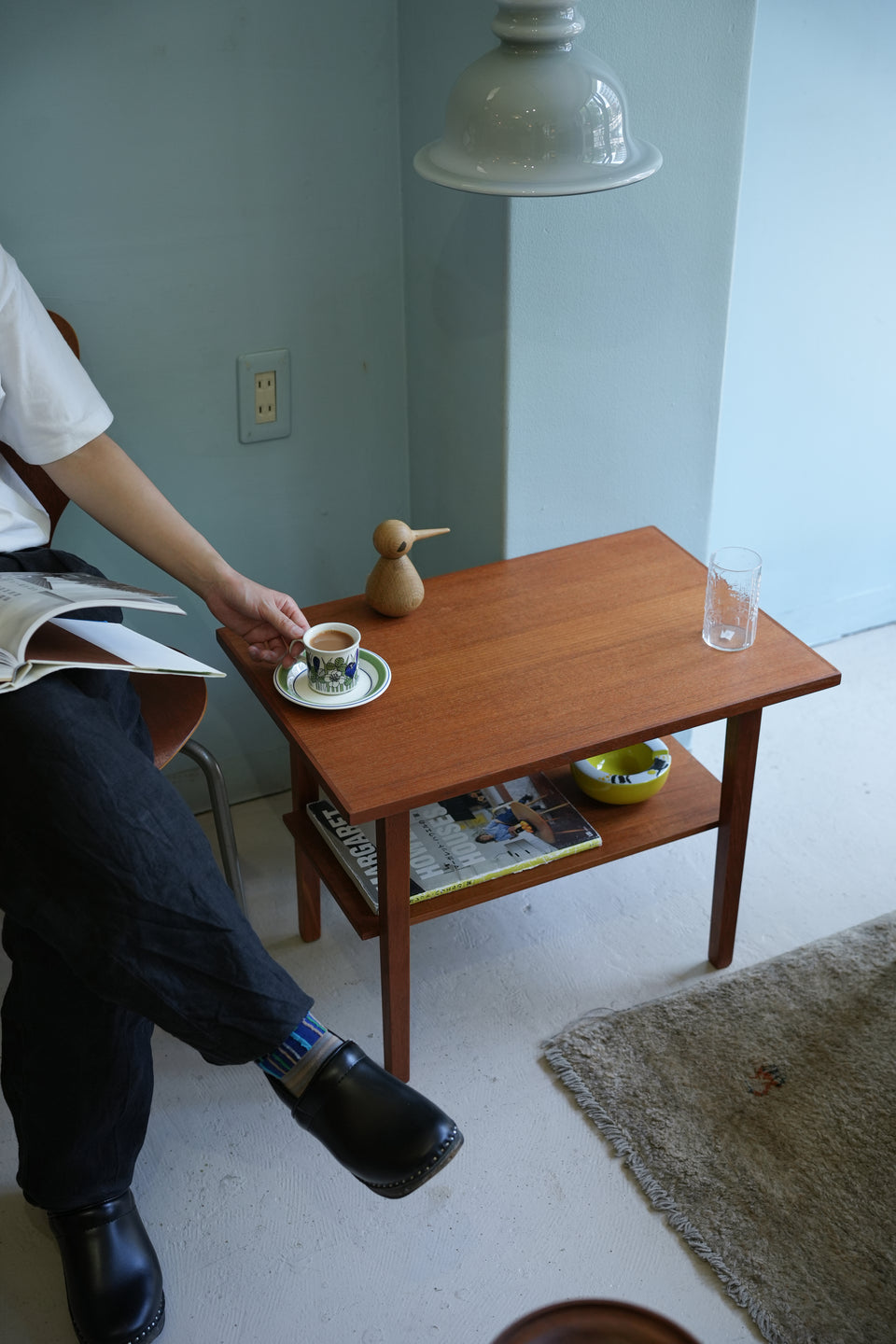 Danish Vintage Side Table with Rack Teakwood/デンマークヴィンテージ サイドテーブル ラック付き チーク材 北欧家具