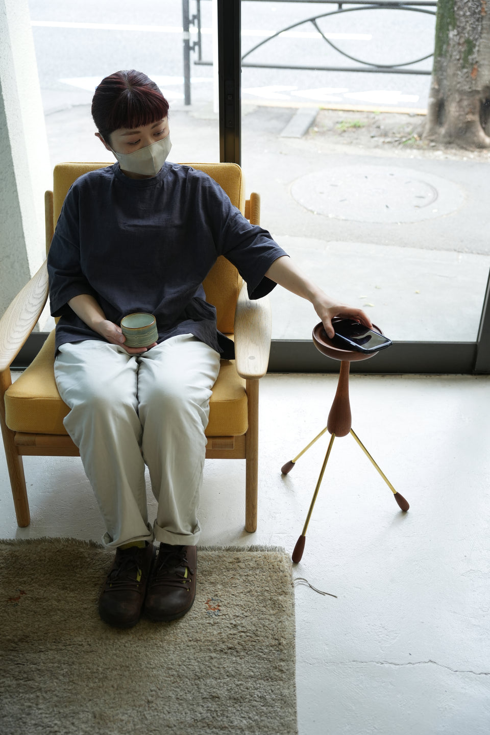 Danish Vintage Teak Tripod Pedestal Stand/デンマークヴィンテージ スタンド チーク材 三本脚 北欧インテリア
