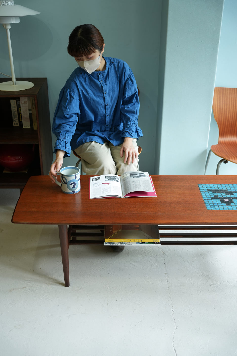 Dutch Vintage Webe Coffee Table Louis van Teeffelen × Jaap Ravelli/オランダヴィンテージ コーヒーテーブル タイルトップ チーク材