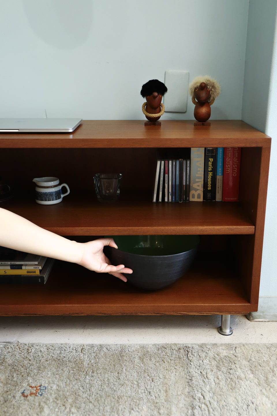 Japanese Vintage Teakwood Low Shelf/ジャパンヴィンテージ 本棚 ローボード チーク材