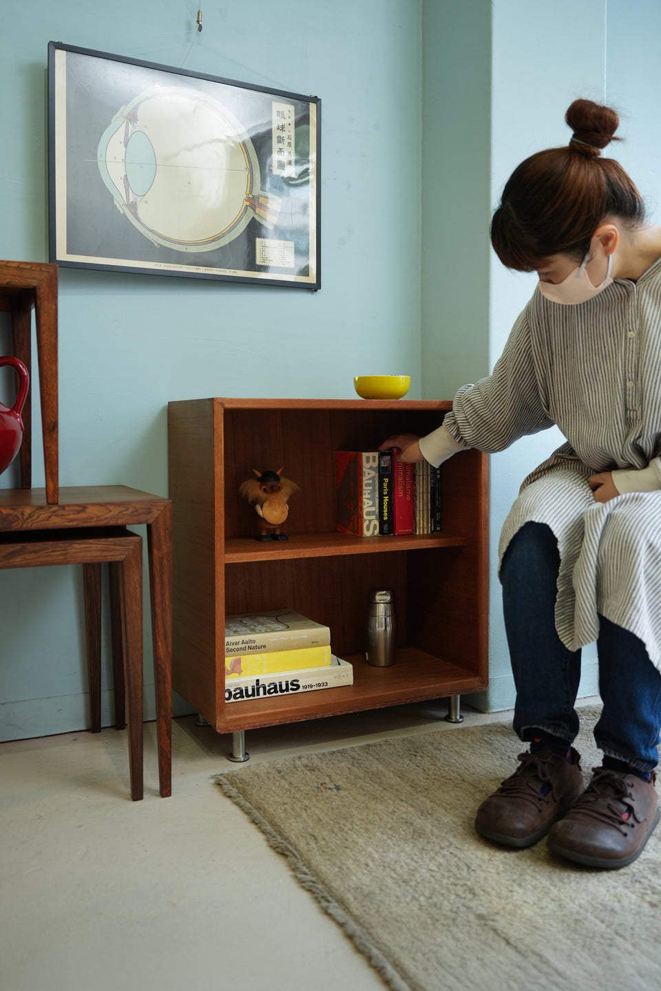 Japanese Vintage Teakwood Small Bookcase/ジャパンヴィンテージ スモールブックケース 本棚 チーク材