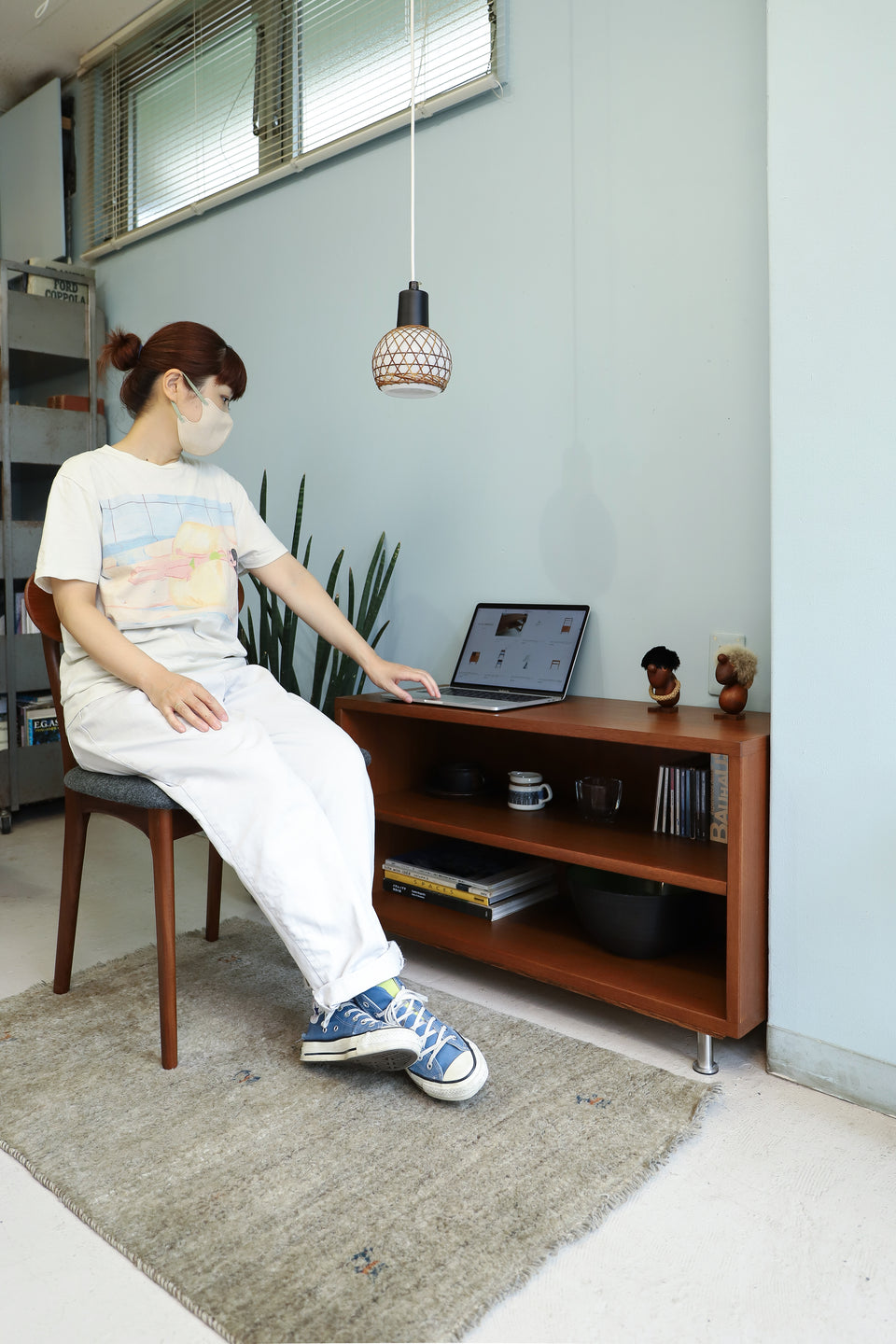 Japanese Vintage Teakwood Low Shelf/ジャパンヴィンテージ 本棚 ローボード チーク材
