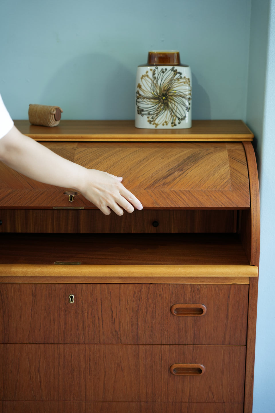 Rolltop Writing Bureau Swedish Vintage/スウェーデンヴィンテージ ロールトップ ライティングビューロー 北欧家具