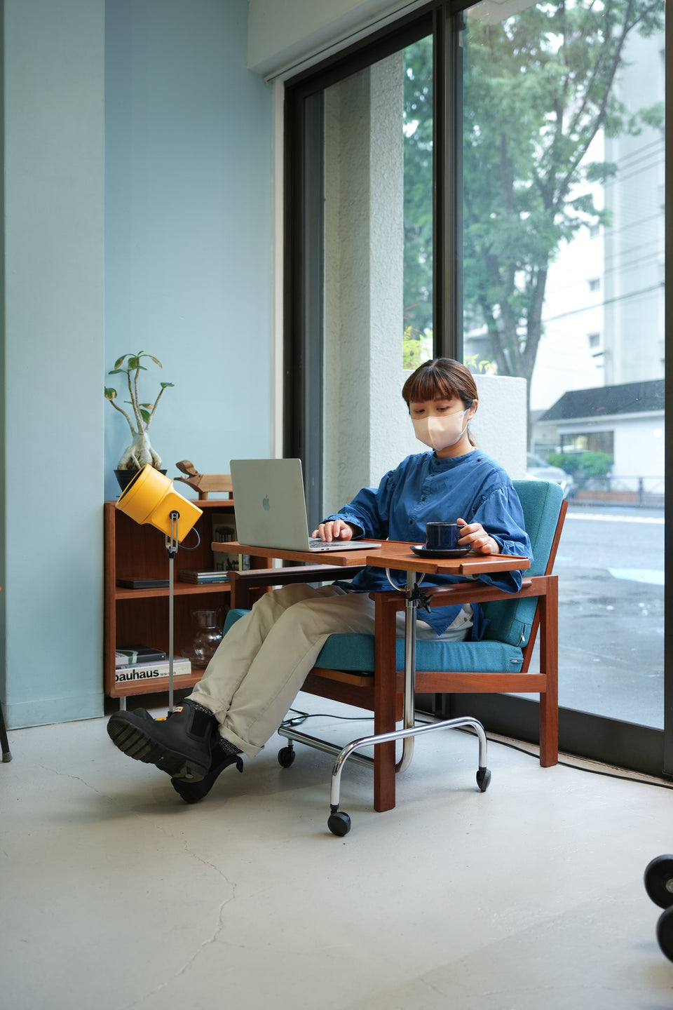 Adjustable Caster Table Danish Vintage /キャスターテーブル デンマークヴィンテージ チーク材