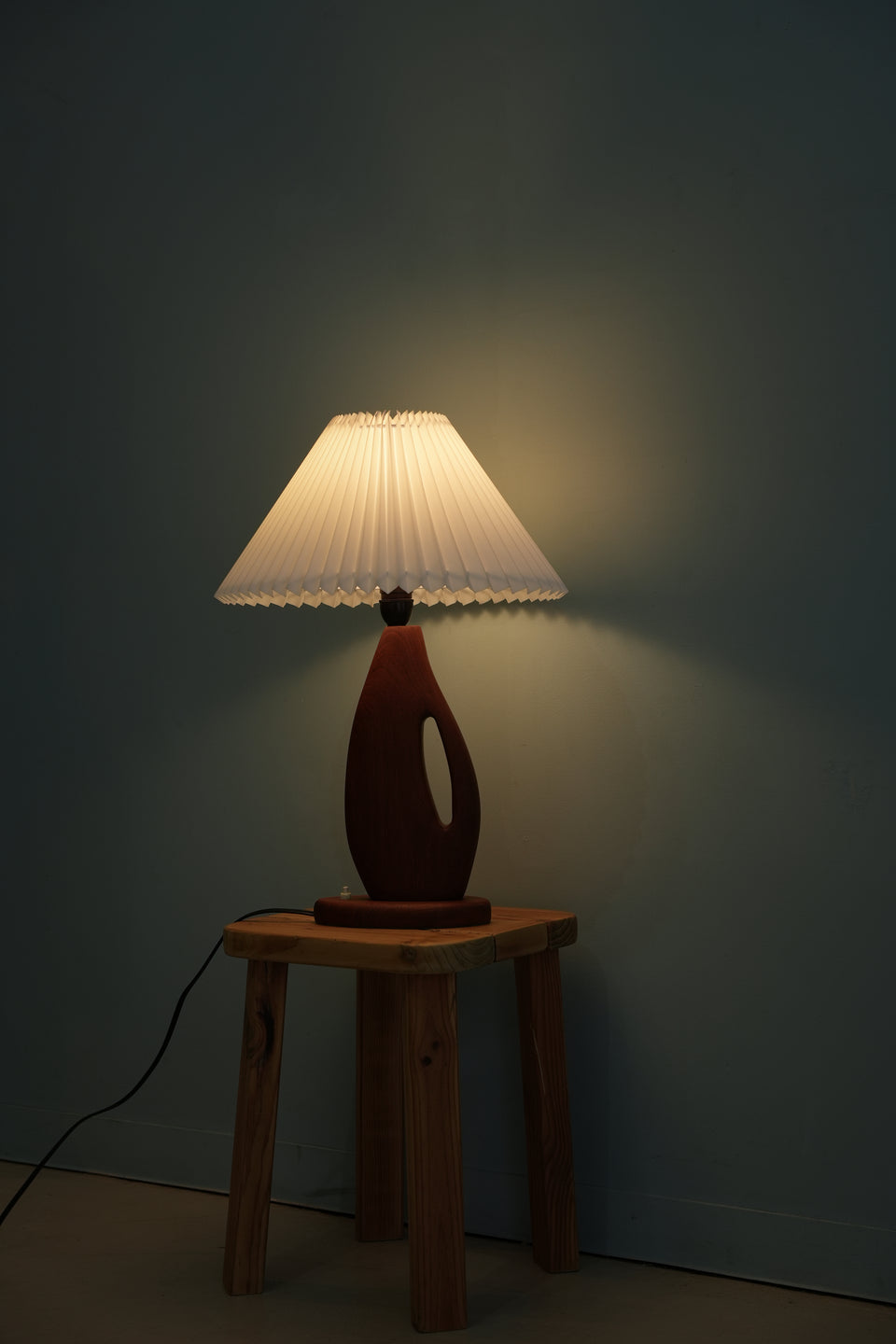 Danish Vintage Sculptural Teak Table Lamp/デンマークヴィンテージ テーブルランプ チーク材 間接照明 北欧インテリア