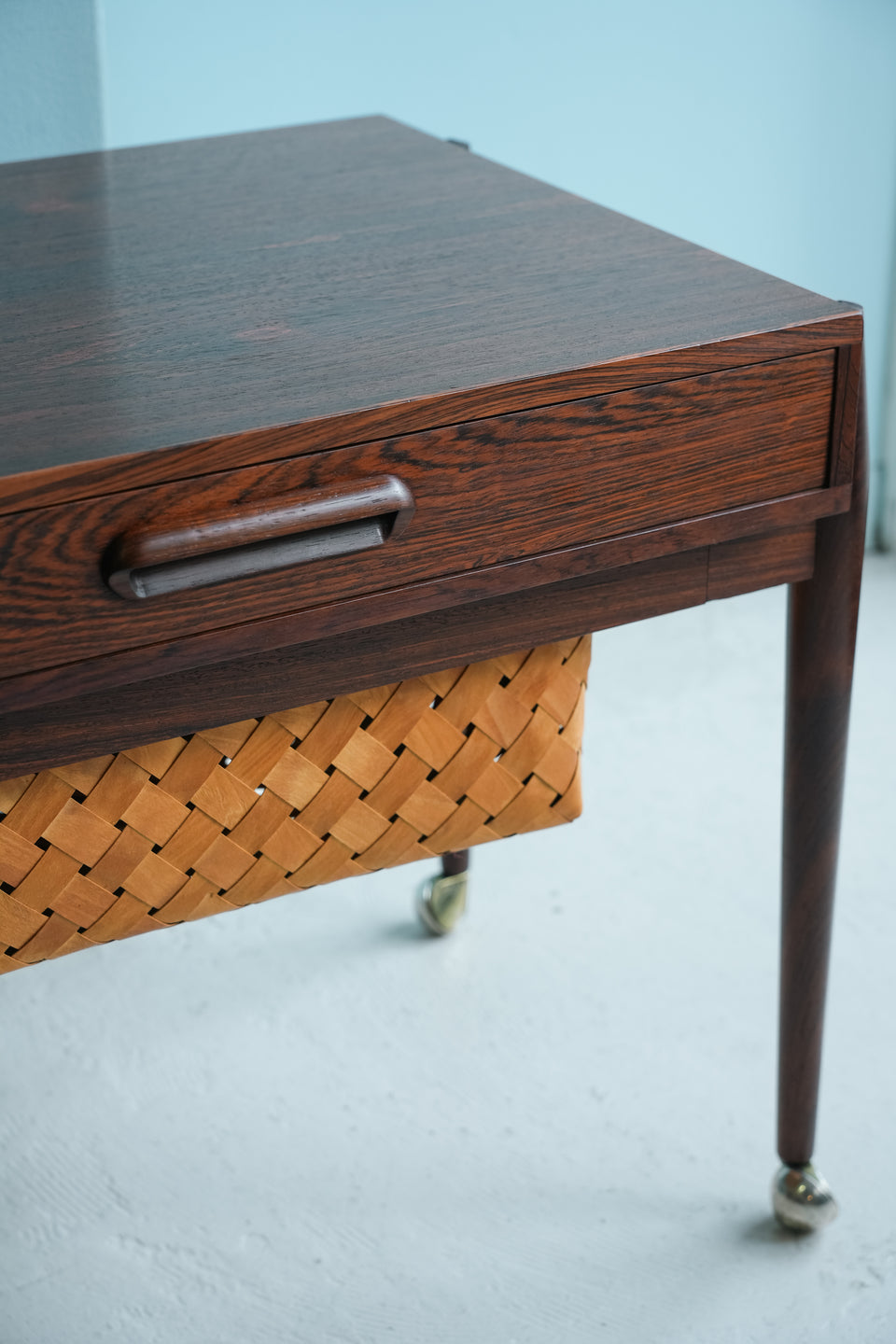 Danish Vintage Sewing Wagon Rosewood/デンマークヴィンテージ ソーイングワゴン サイドテーブル ローズウッド 北欧家具