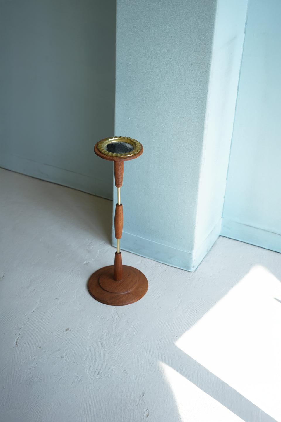 Danish Vintage Teak and Brass Pedestal/デンマークヴィンテージ スタンド チーク材 真鍮 北欧インテリア