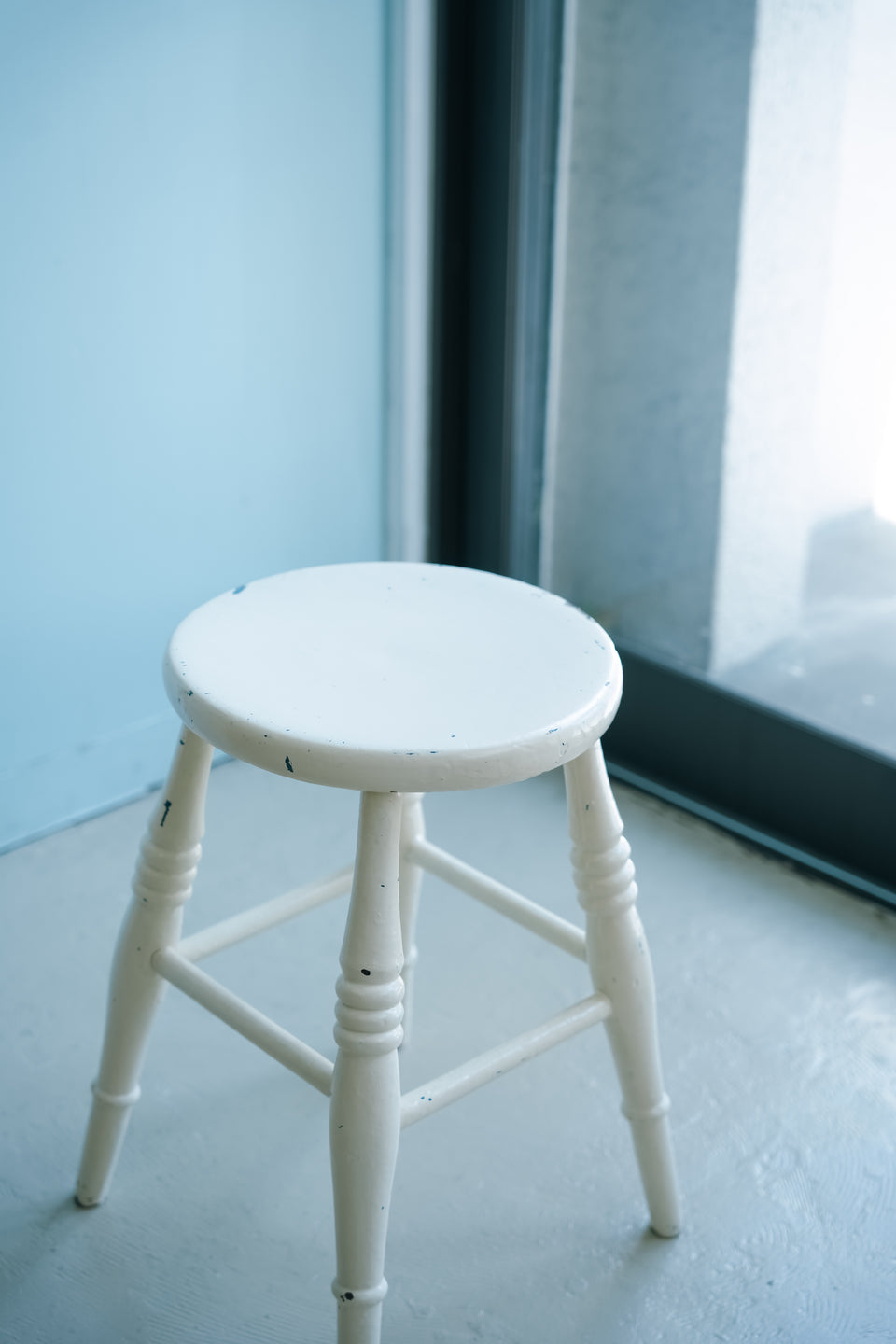 Euro Vintage Painted Stool/ヨーロッパヴィンテージ 丸いスツール