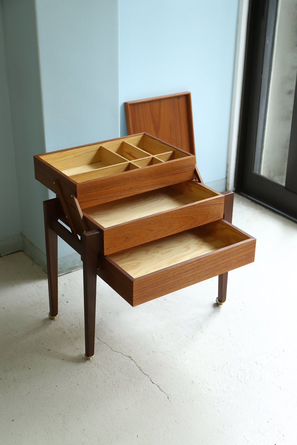 Danish Vintage Sewing Wagon Table/デンマークヴィンテージ ソーイングワゴンテーブル 北欧家具