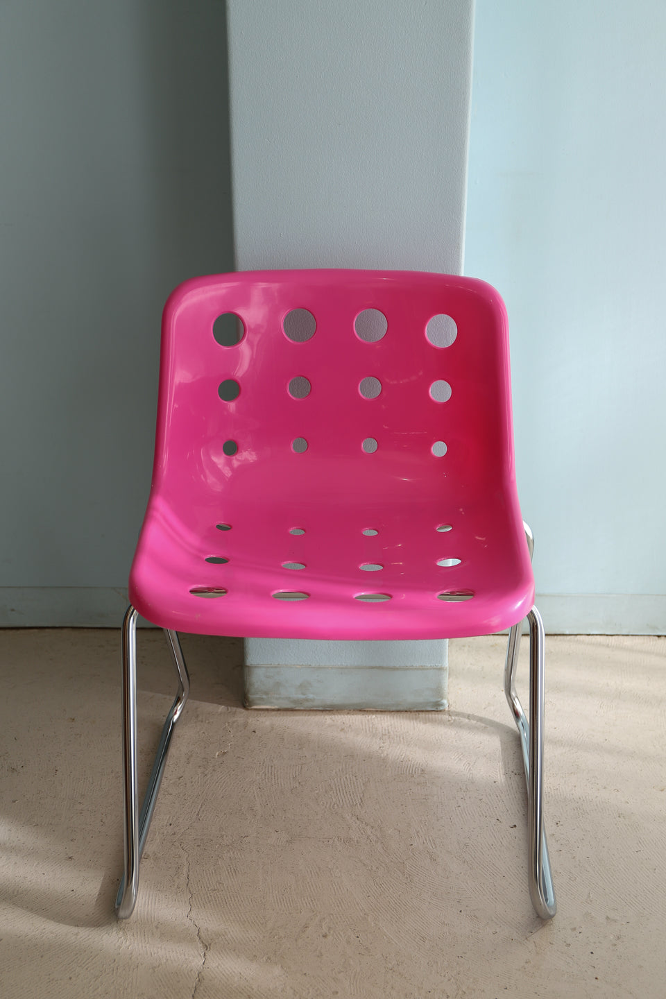 Polo Chair Robin Day Sled Base Pink/ロビン・デイ ポロチェア スタッキング ピンク イギリスデザイン