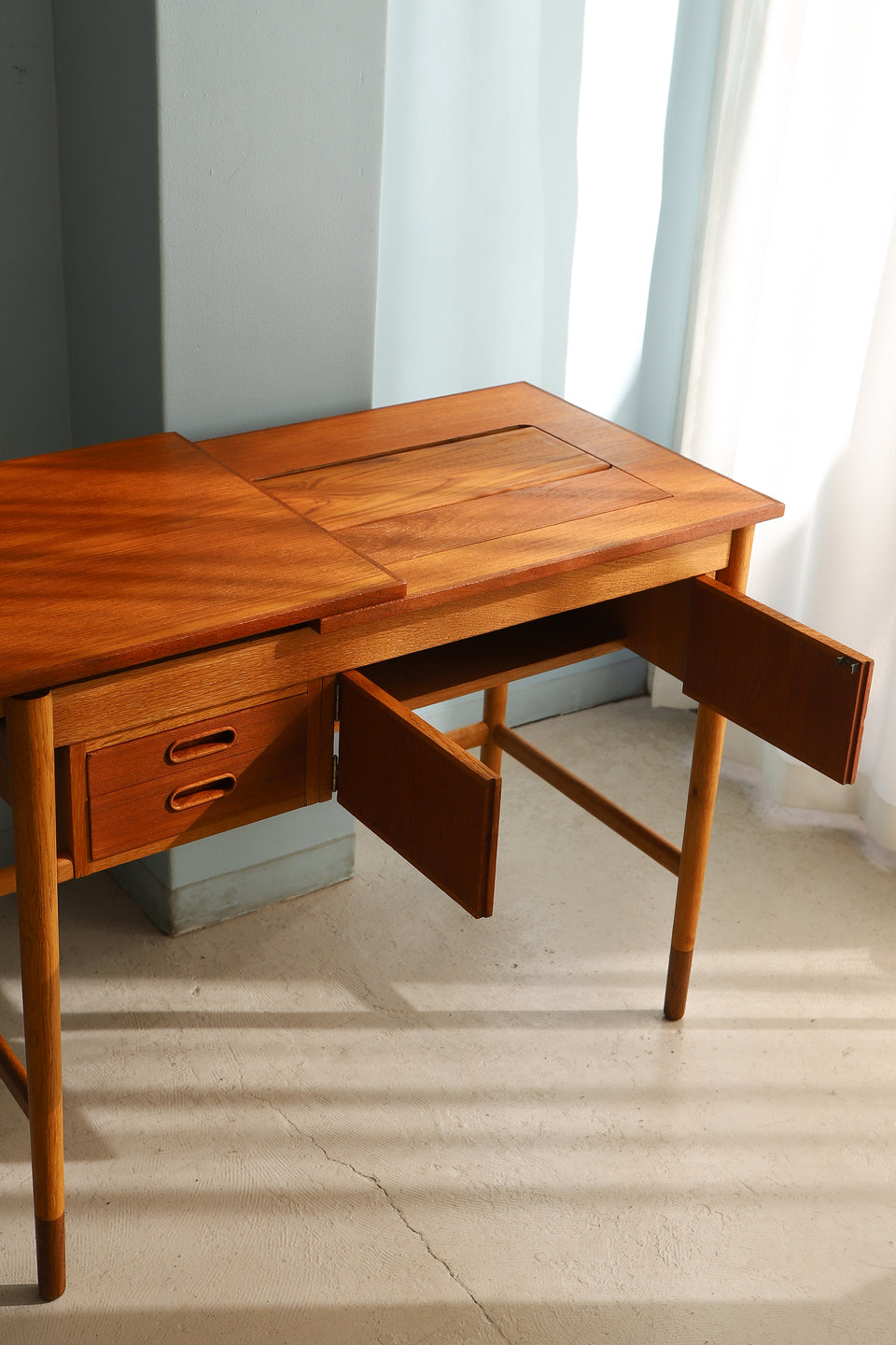 Danish Vintage Extension Desk/デンマークヴィンテージ エクステンションデスク 机 テーブル 北欧家具