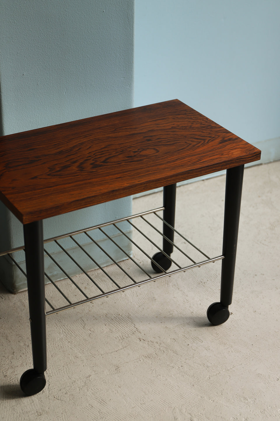 Scandinavian Vintage Rosewood Side Table Trolley/北欧ヴィンテージ サイドテーブル トロリー ローズウッド材 