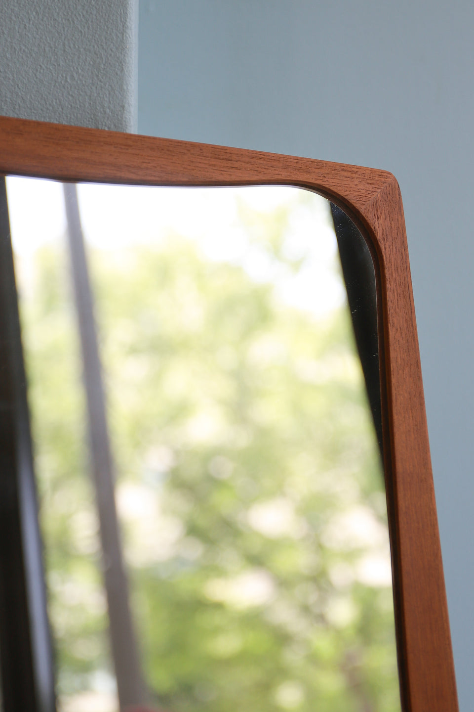 Teakwood Frame Danish Vintage Wall Mirror/デンマークヴィンテージ ウォールミラー 鏡 チーク材 北欧インテリア