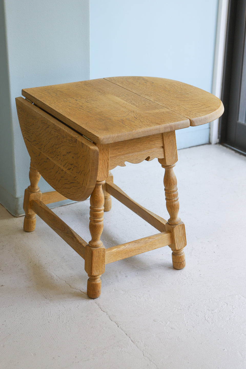 Oakwood Drop Leaf Side Table Danish Vintage/デンマークヴィンテージ サイドテーブル ドロップリーフ オーク材 北欧家具