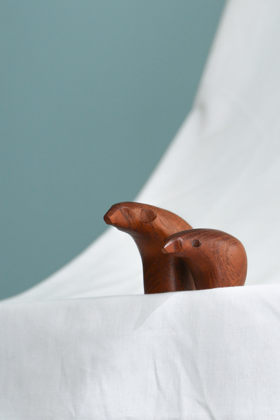 Danish Vintage Teakwood Bear Objet Lev Kari/デンマークヴィンテージ クマの置物 チーク材 彫刻 北欧インテリア