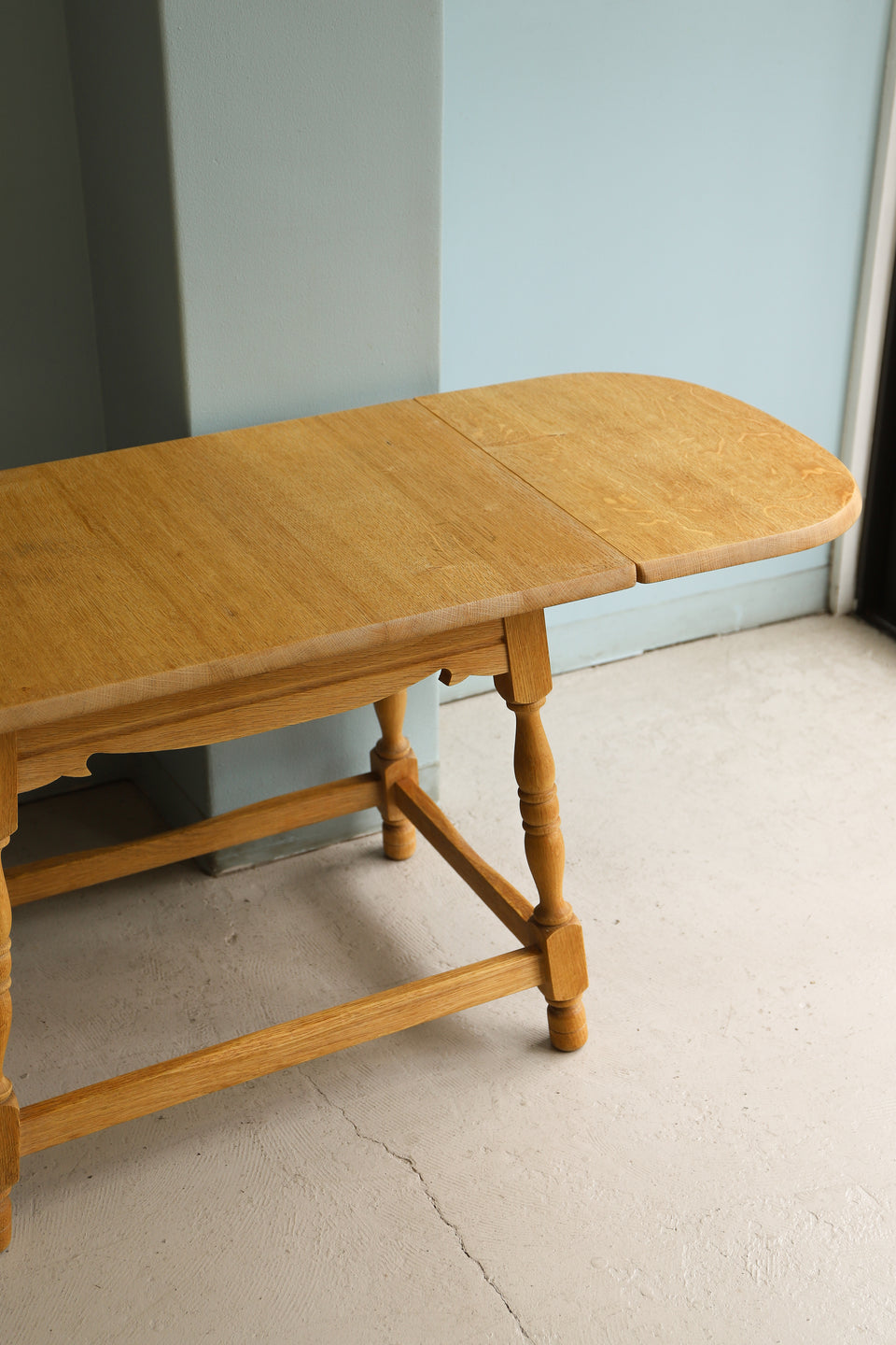 Danish Vintage Drop Leaf Oakwood Coffee Table/デンマークヴィンテージ ドロップリーフ コーヒーテーブル エクステンション オーク材 北欧家具