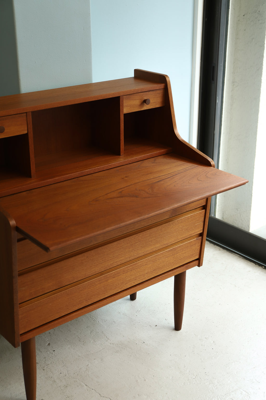 デンマークヴィンテージ ライティングビューロー デスク チーク材 北欧家具/Writing Bureau Teakwood Danish  Vintage – FURUICHI/古一