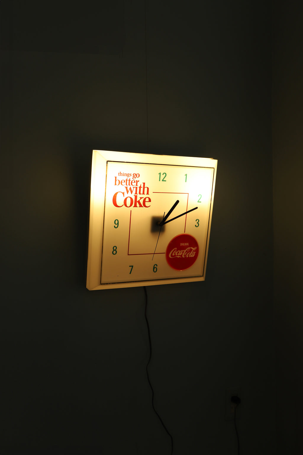 アメリカヴィンテージ コカコーラ ライトアップウォールクロック/US Vintage Coca-Cola Light Up Wall Clock –  FURUICHI/古一