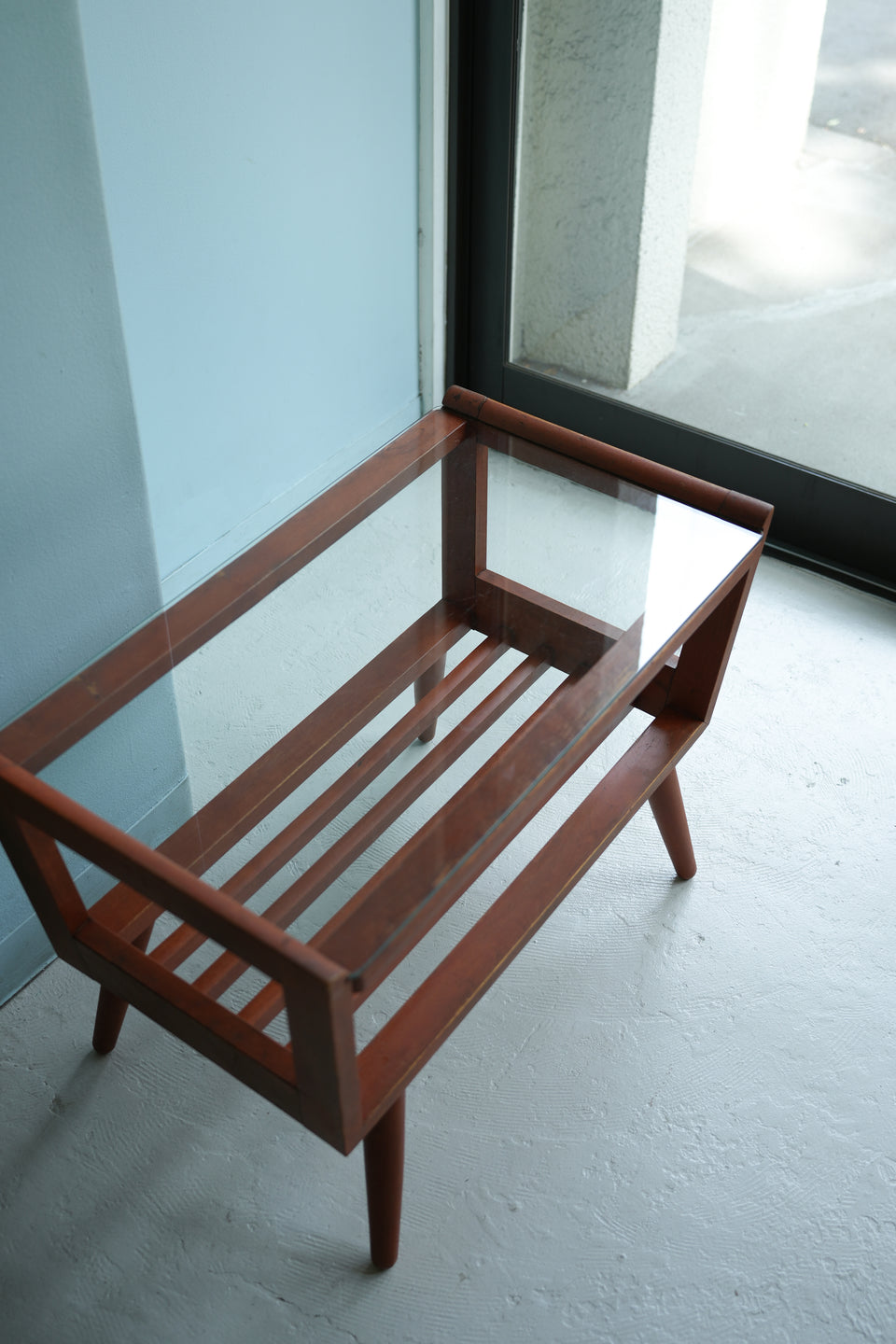 Japanese Vintage Glass Top Coffee Table/ジャパンヴィンテージ ガラストップ コーヒーテーブル レトロモダン