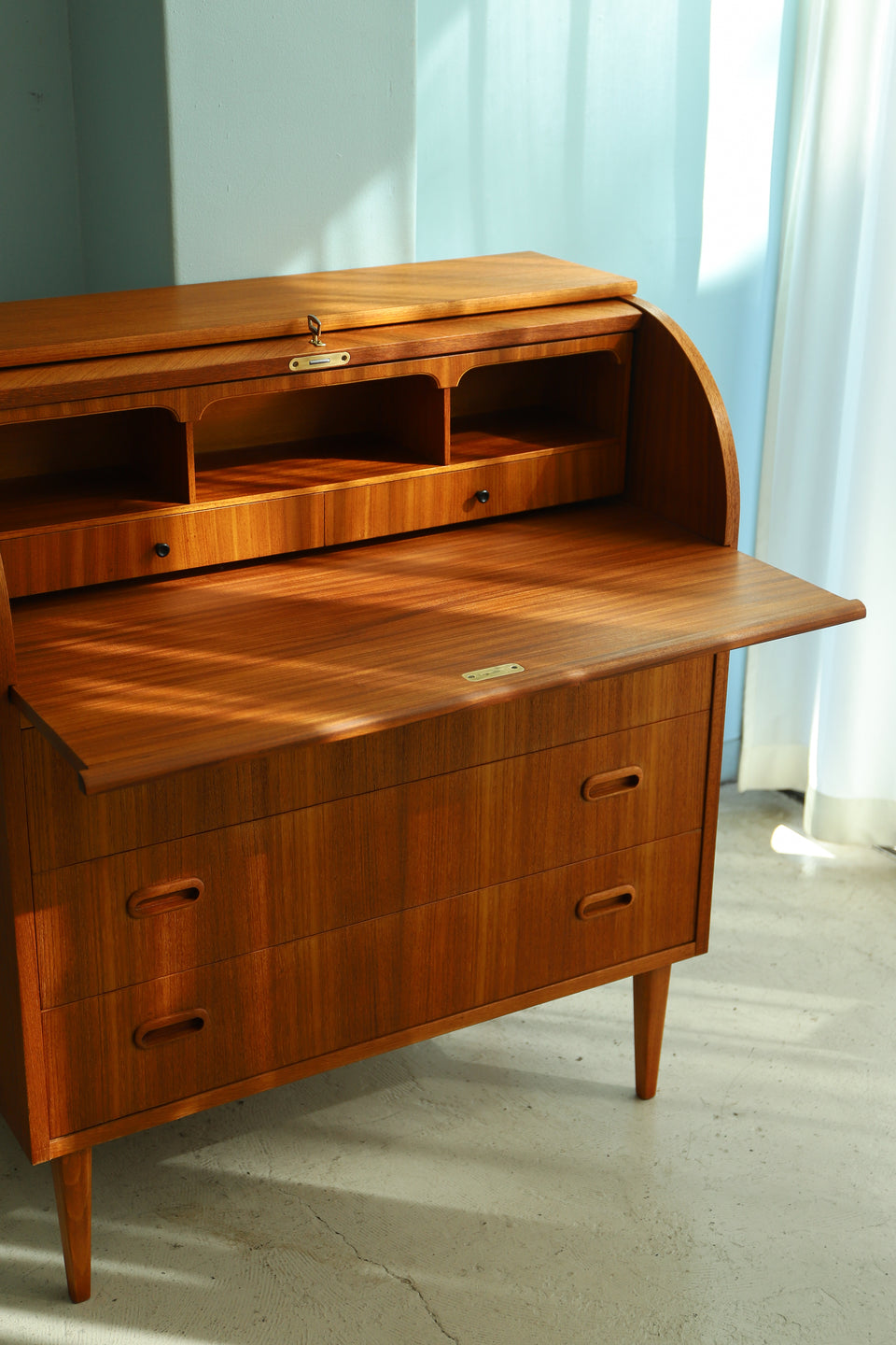 Swedish Vintage Rolltop Writing Bureau Egon Ostergaard/スウェーデンヴィンテージ ロールトップ ライティングビューロー 北欧家具